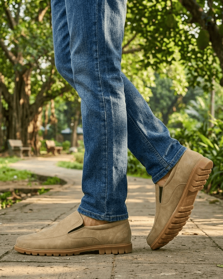 Premium Suede Texture Men’s Casual Loafers - Comfortable Slip-on Walking Shoes for Men